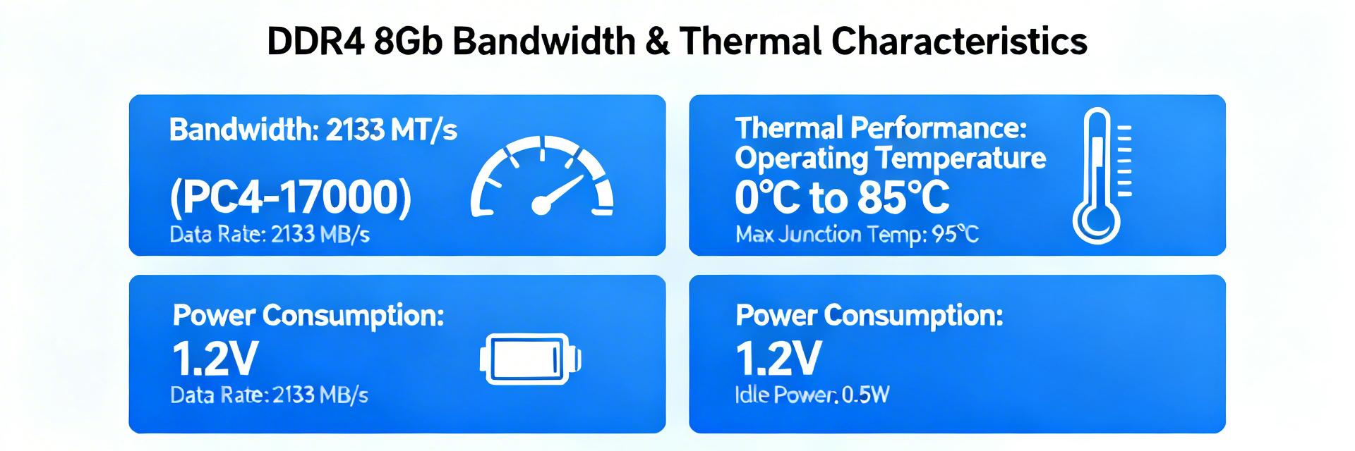 K4A8G165WB-BCRC DDR4 8Gb: パフォーマンスレポートと主要指標